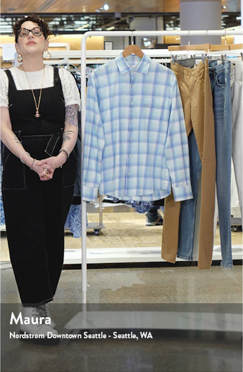 Emerald Plaid Cotton Sport Shirt, sales video thumbnail