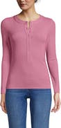 Lands' End Drapey Rib Skimming Long Sleeve Henley