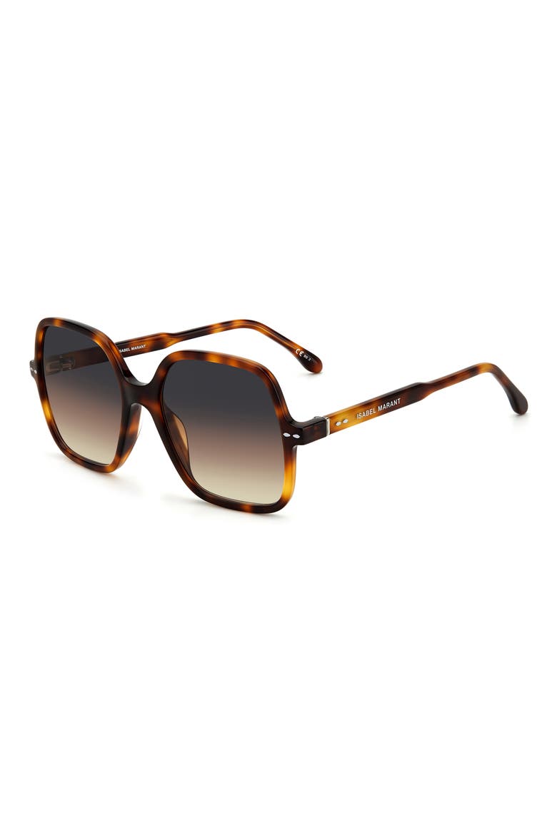 Square Sunglasses, Alternate, color, HAVANA / GRAY BROWN