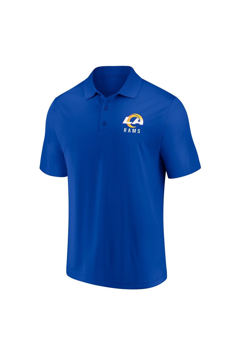 Men's Fanatics Branded White/Royal Los Angeles Rams Lockup Two-Pack Polo Set, Alternate, color, White