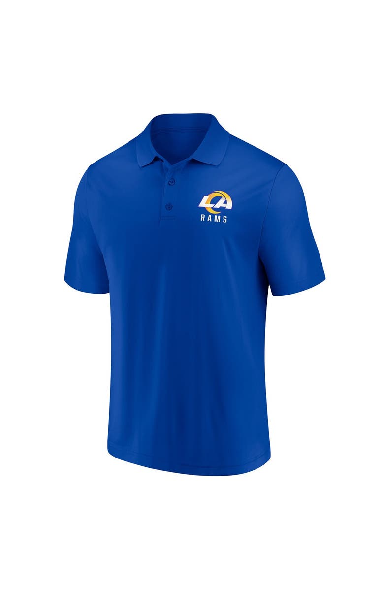 FANATICS Men's Fanatics Branded White/Royal Los Angeles Rams Lockup Two-Pack Polo Set, Alternate, color, White