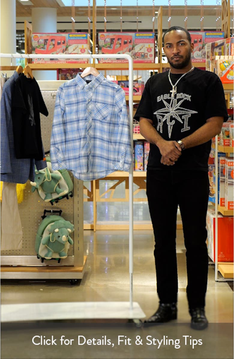 Kids' Plaid Cotton Button-Down Shirt, sales video thumbnail