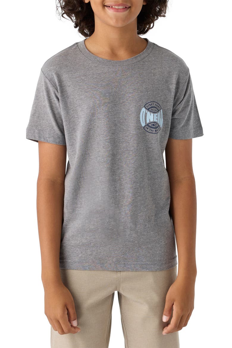 Kids' Coin Flip Graphic T-Shirt, Main, color, HEATHER GREY