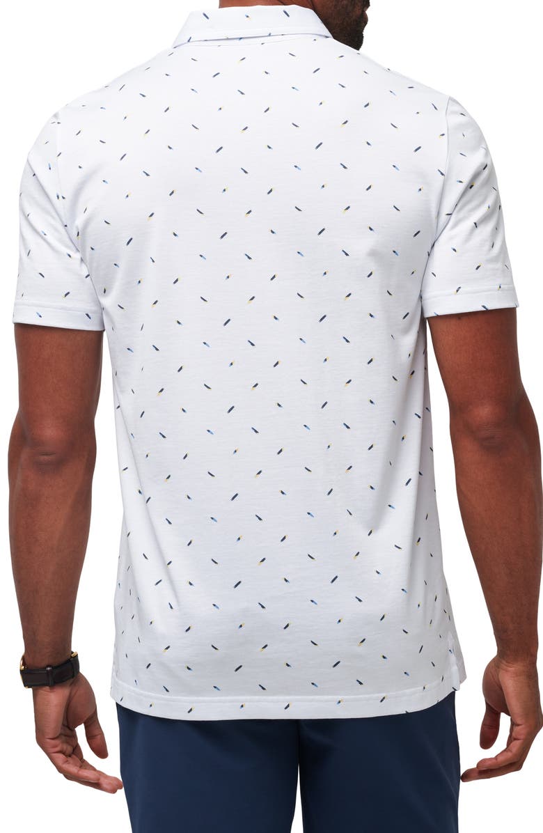 TravisMathew Sun Dip Cotton Blend Polo, Alternate, color, White
