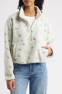 HAPPY CAMP3R Periwinkle Petals Fleece Half Zip Pullover