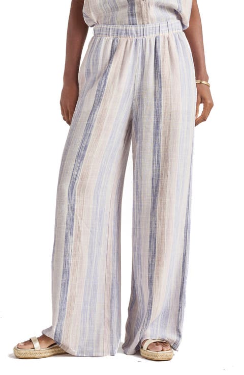 Jade Stripe Wide Leg Pants