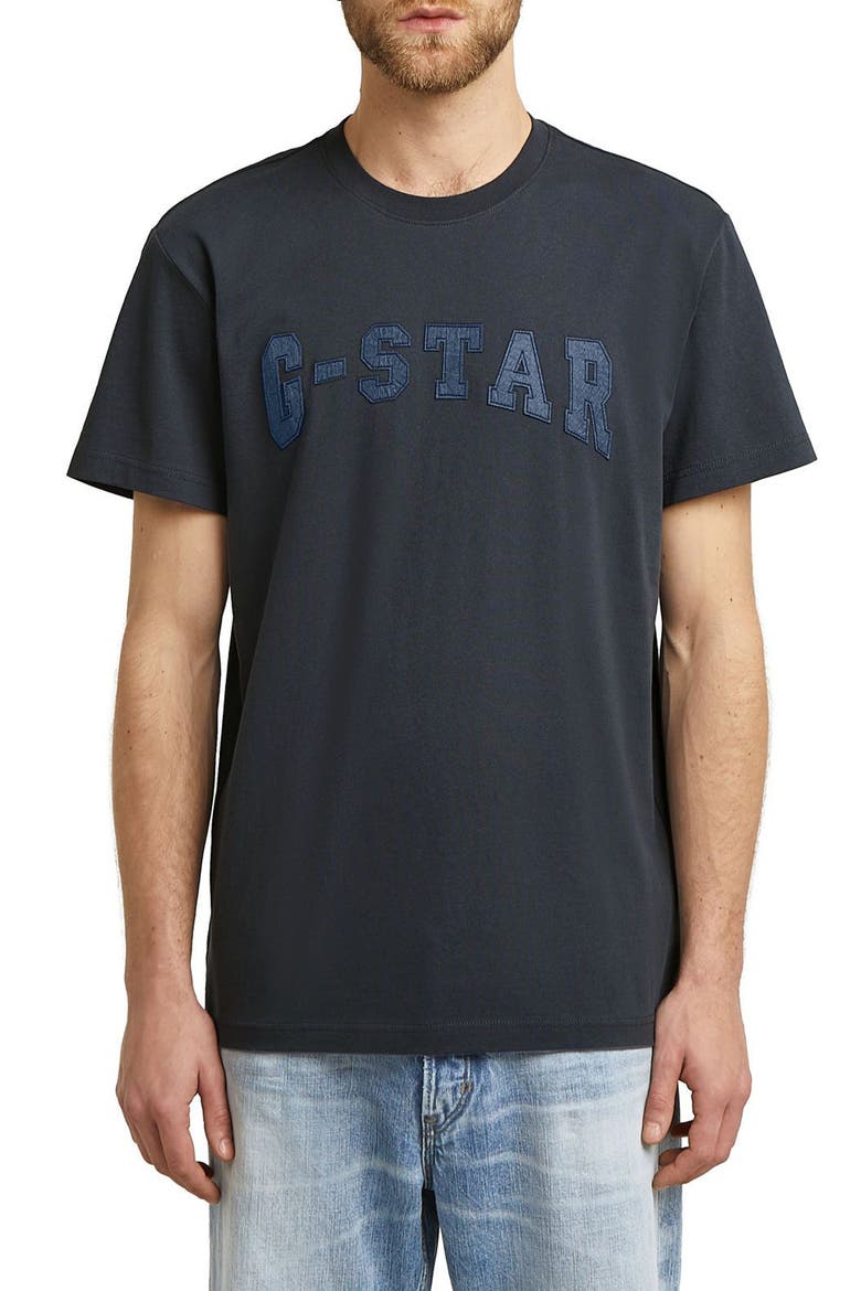 Felt Logo Organic Cotton Graphic T-Shirt, Main, color, INDIA INK
