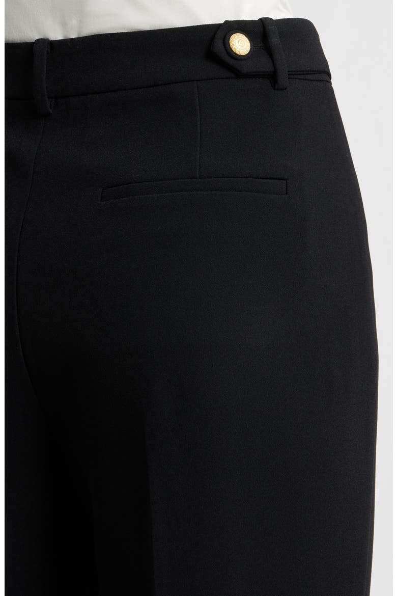 Cecilia Wide Leg Crepe Pants, Alternate, color, BLACK