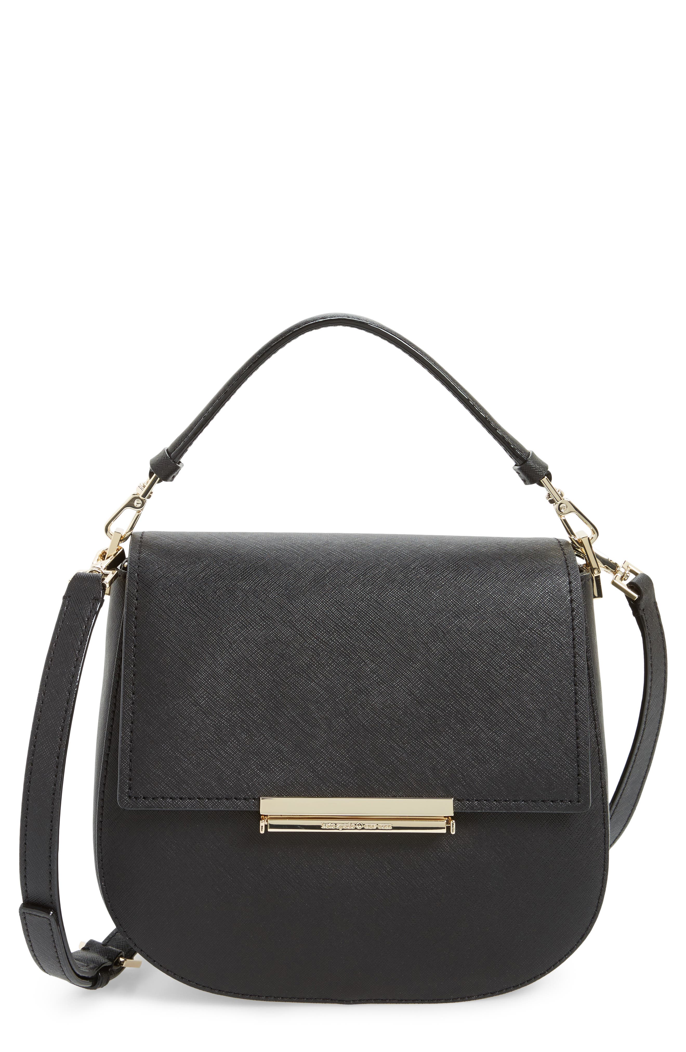 Kate Spade New York make it mine - byrdie leather saddle bag, Main, color, 