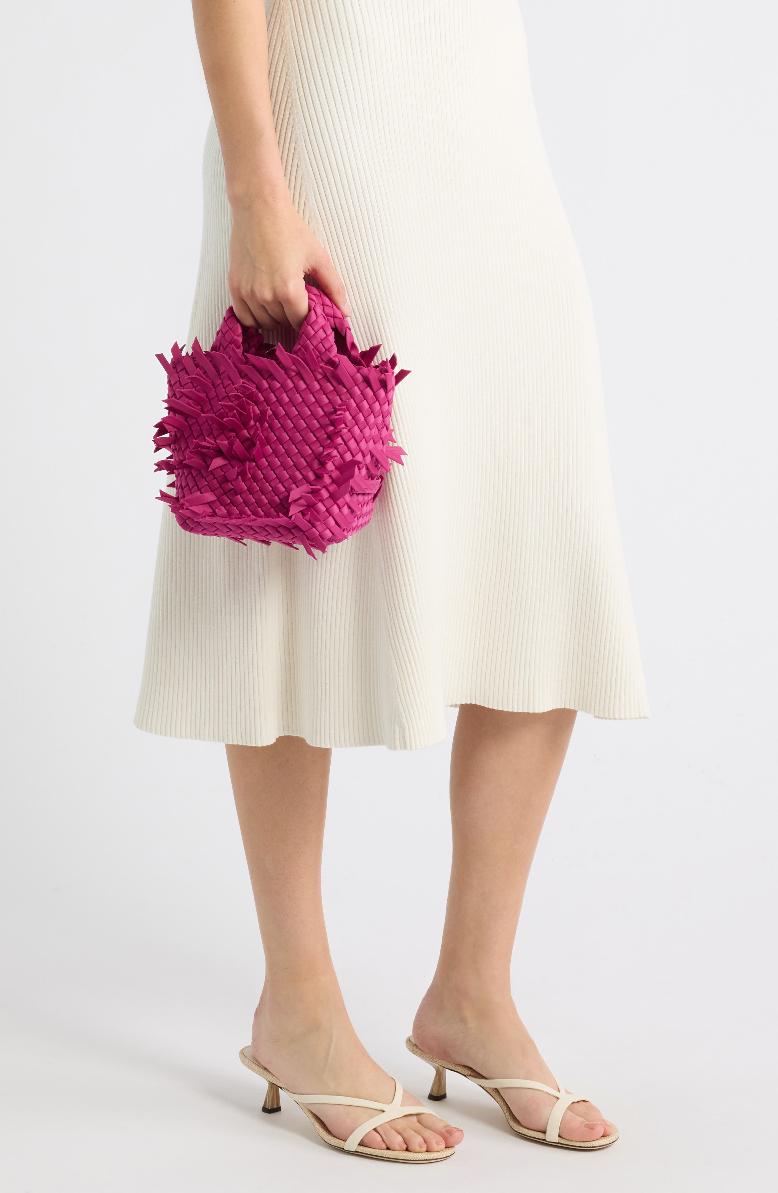 St. Barths Petite Fray Tote, Alternate, color, BERRY