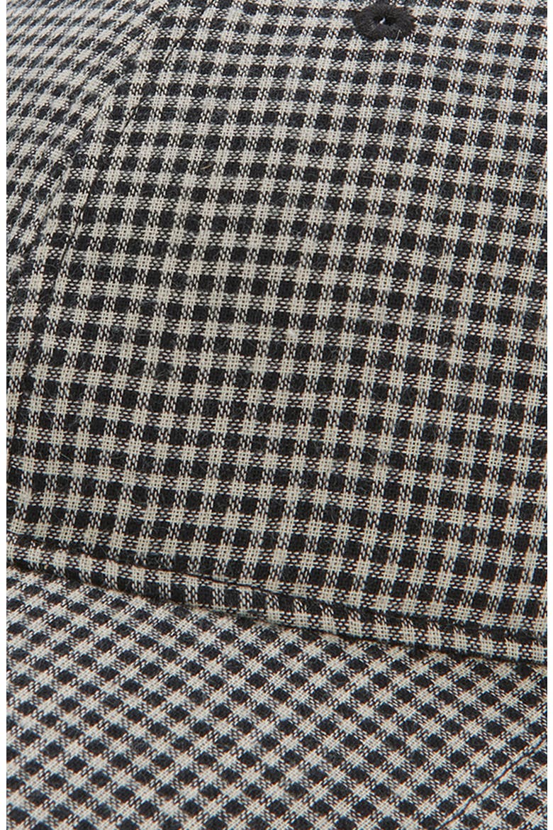 Harlow Gingham Baseball Cap, Alternate, color, BLACK GINGHAM