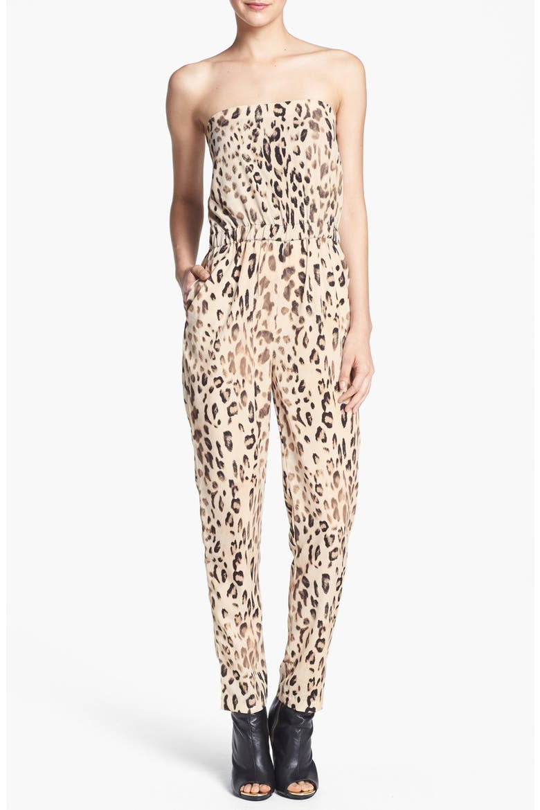 Strapless Jumpsuit, Main, color, LEOPARD