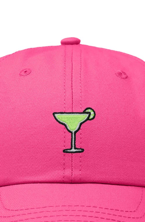Shop Dalix Margarita Embroidered Dad Hat In Hot Pink