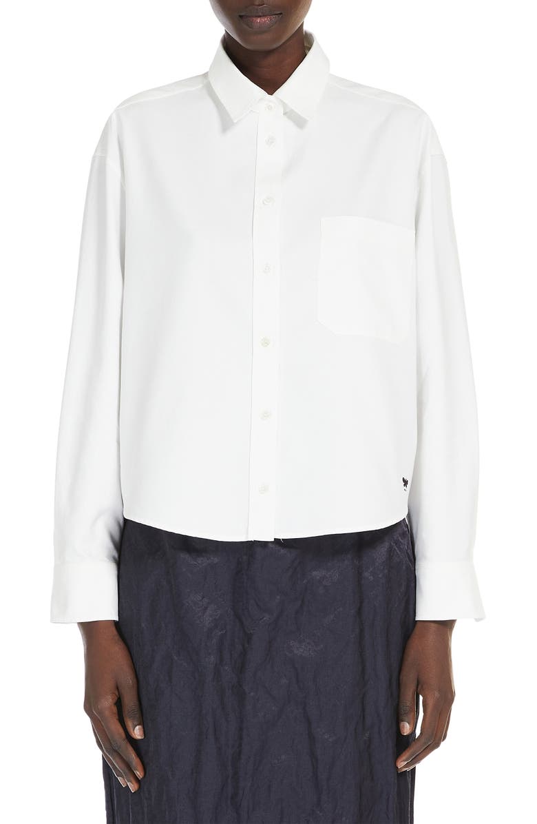 Weekend Max Mara Jock Cotton Button-Up Shirt, Main, color, 