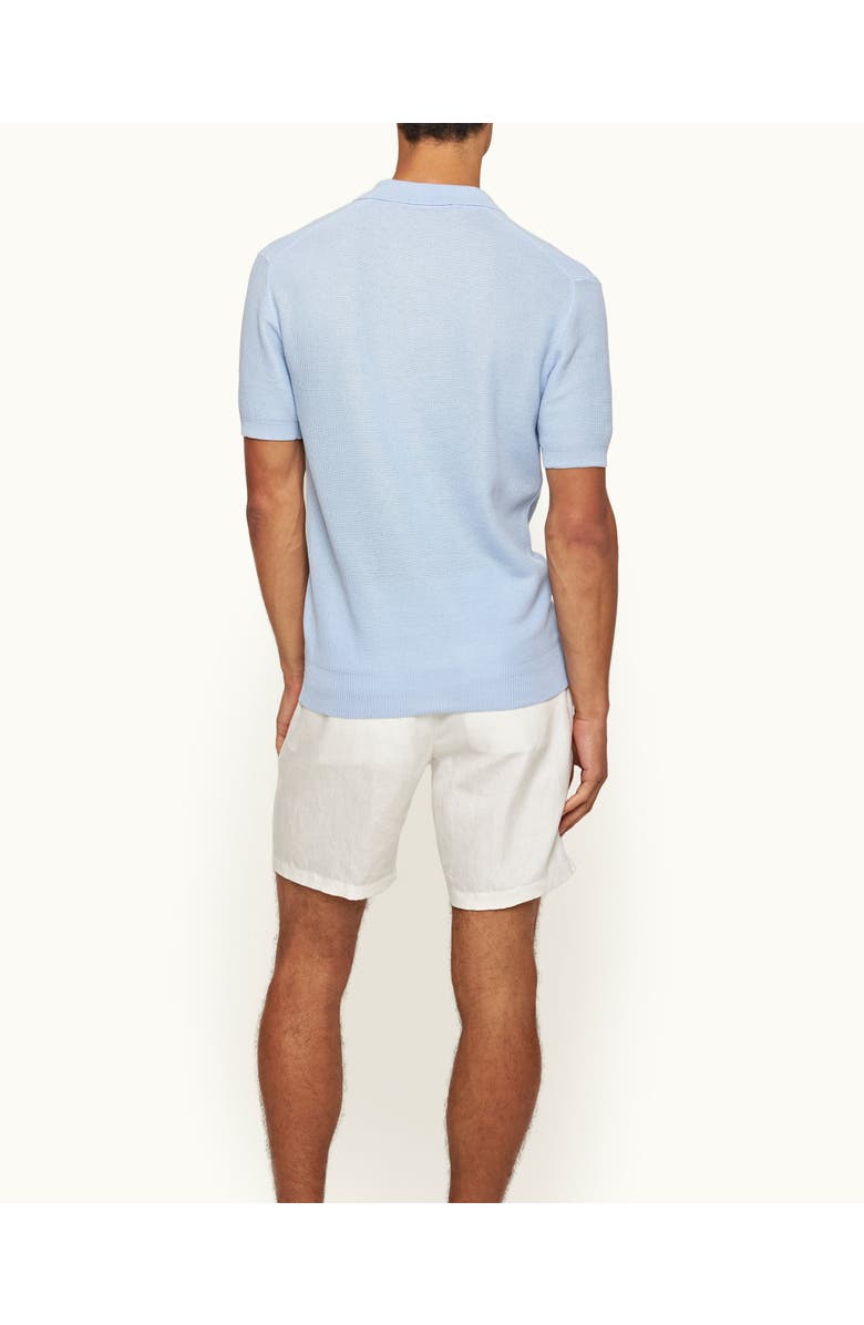 Orlebar Brown Norwich Lino Tailored Fit Smart Italian Linen Shorts, Alternate, color, White Sand