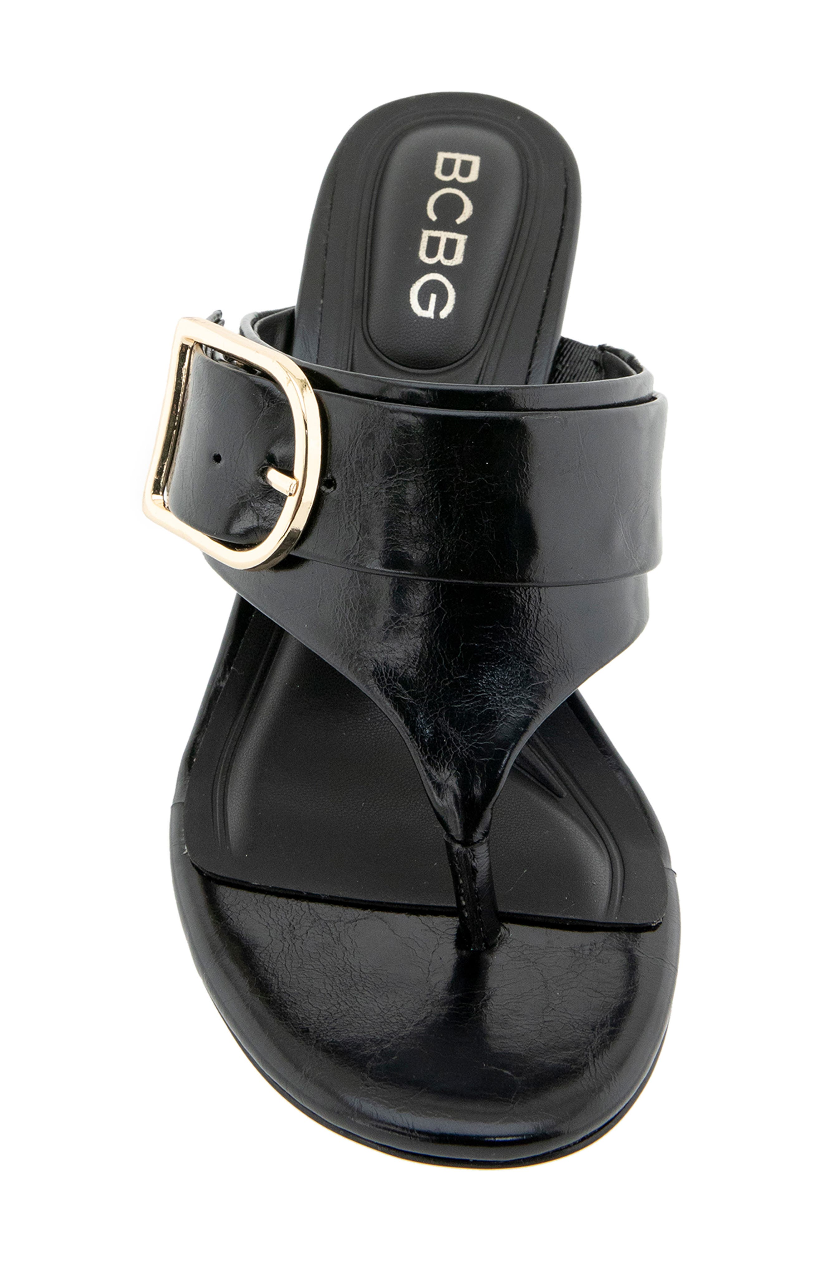 BCBGeneration Seema Wedge Slide Sandal, Alternate, color, Black