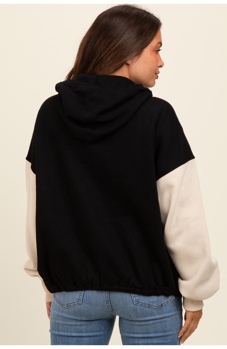 PinkBlush Colorblock Half Zip Hoodie, Alternate, color,