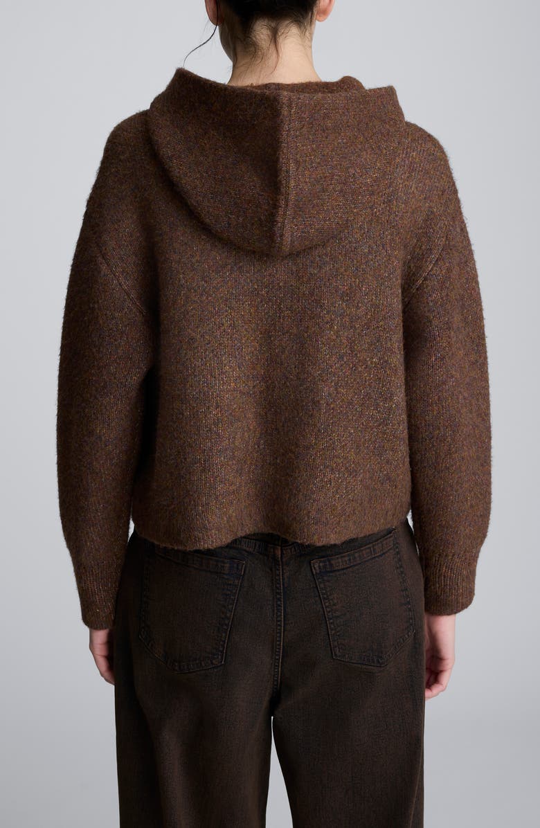 Kenneth Cole Oversize Crop Hooded Cardigan, Alternate, color,