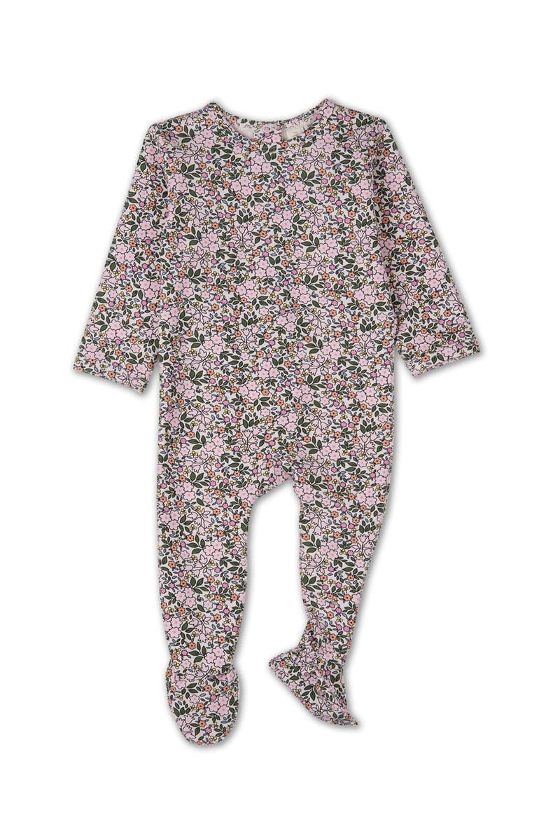 MiniMoi Kaleidoscope Bouquet Cotton Rich Footie, Main, color, Pink Multi