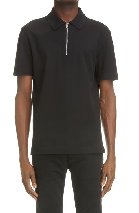 Men's Zip Piqué Cotton Polo