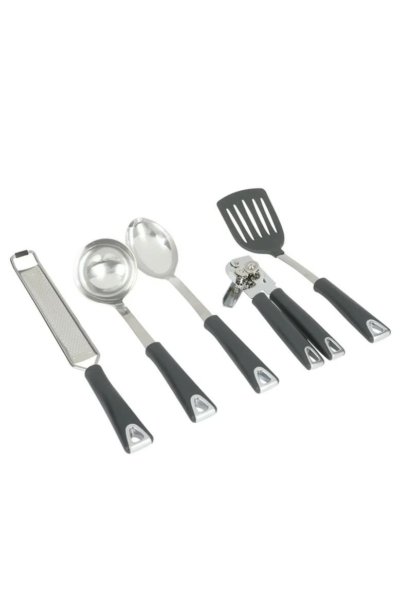 MARTHA STEWART 18 Piece Stainless Steel and Wood Assorted Gadget Set, Alternate, color, Silver