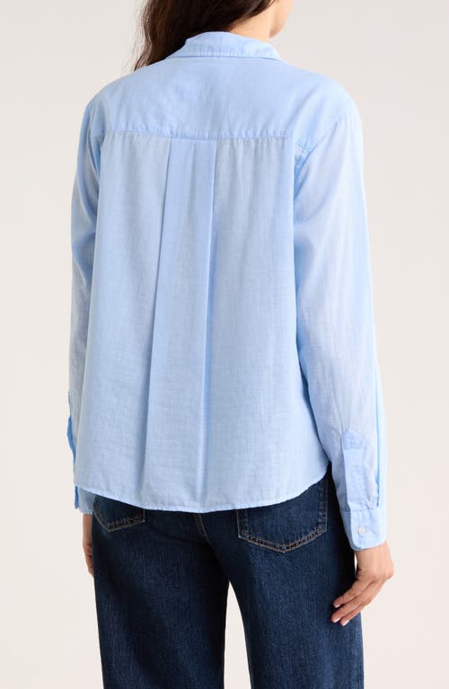 Frank & Eileen Silvio Untuckable Cotton Button-up Shirt In Blue