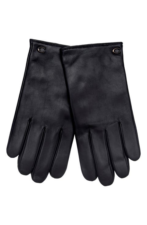 Sculpted C Wool Lined Leather Tech Gloves