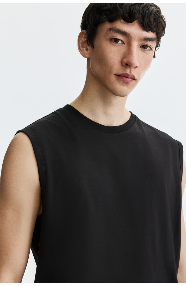 H&M Coolmax<sup>®</sup> regular fit tank top, Alternate, color, Black