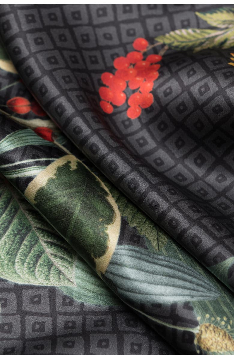 Elizabetta Sara - Long Satin Silk Scarf for Women, Alternate, color, Black