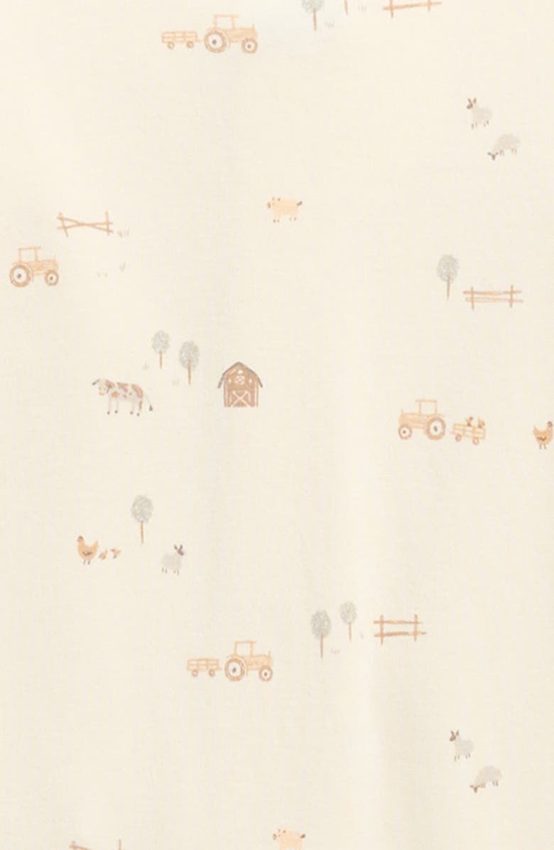 QUINCY MAE Print Zip Organic Cotton Romper, Alternate, color, Ivory