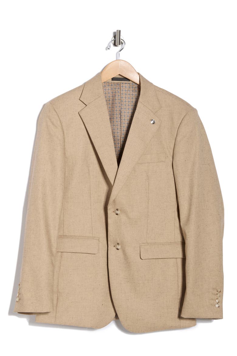 Slim Fit Textured Blazer, Alternate, color, MUSHROOM