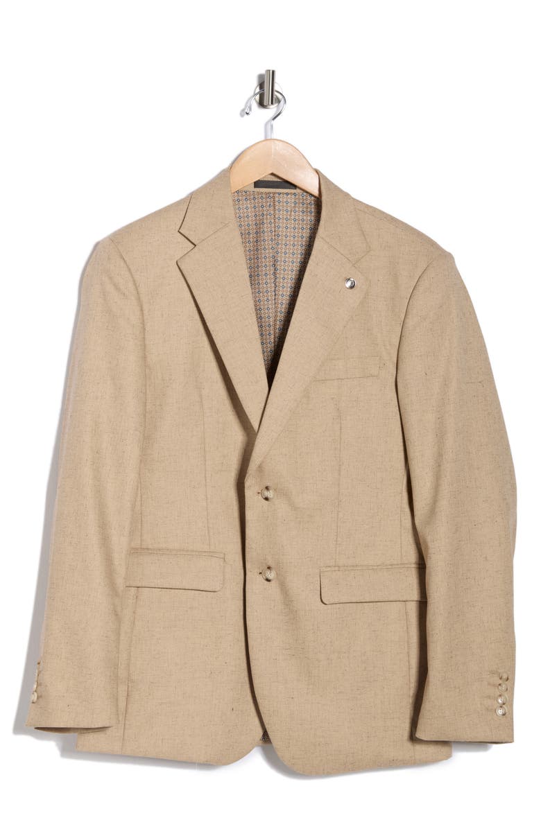 T.R. PREMIUM Slim Fit Textured Blazer, Alternate, color, Mushroom