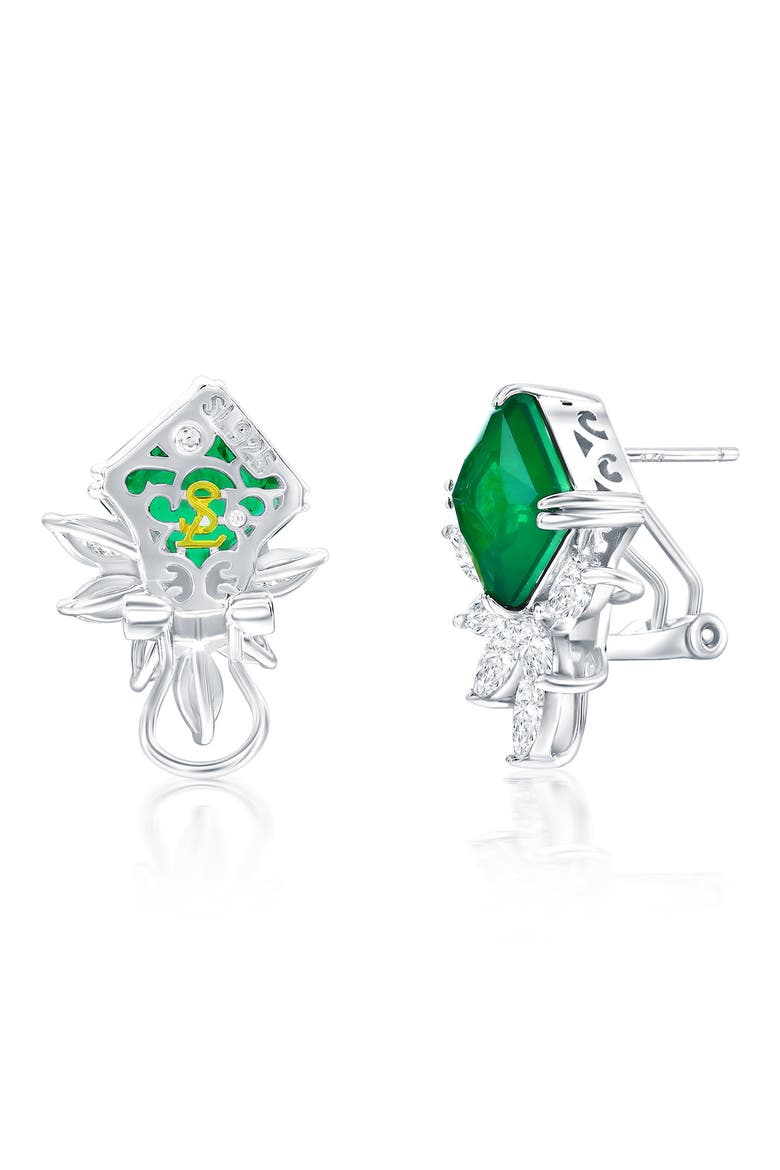 Gala Cluster Stud Earrings, Alternate, color, GREEN