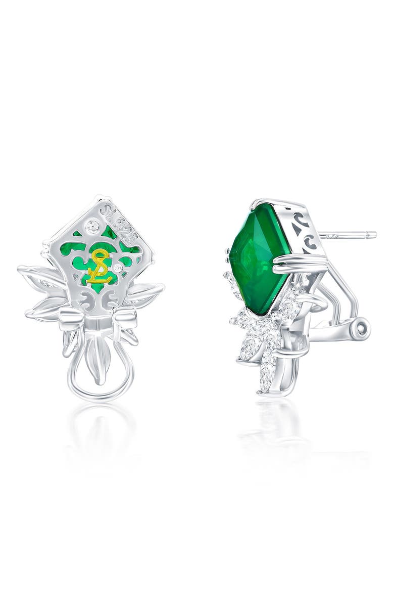 SUZY LEVIAN Gala Cluster Stud Earrings, Alternate, color, Green