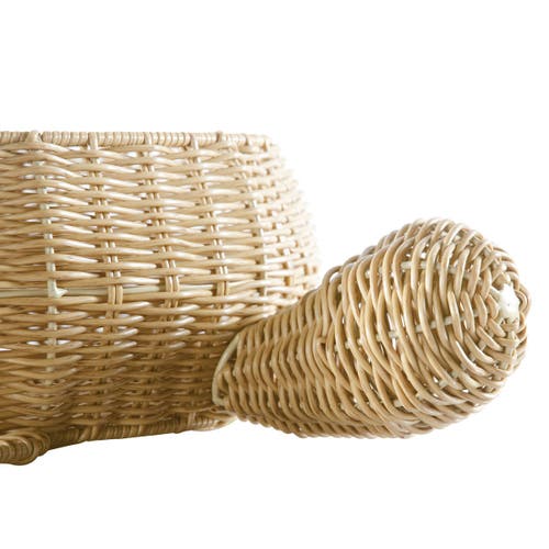 Kaplan Early Learning Company Turtle Washable Wicker Floor Basket In Brown