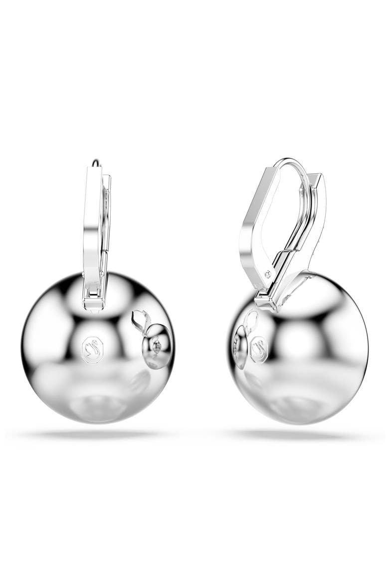 Millenia Round Crystal Drop Earrings, Alternate, color, RHODIUM