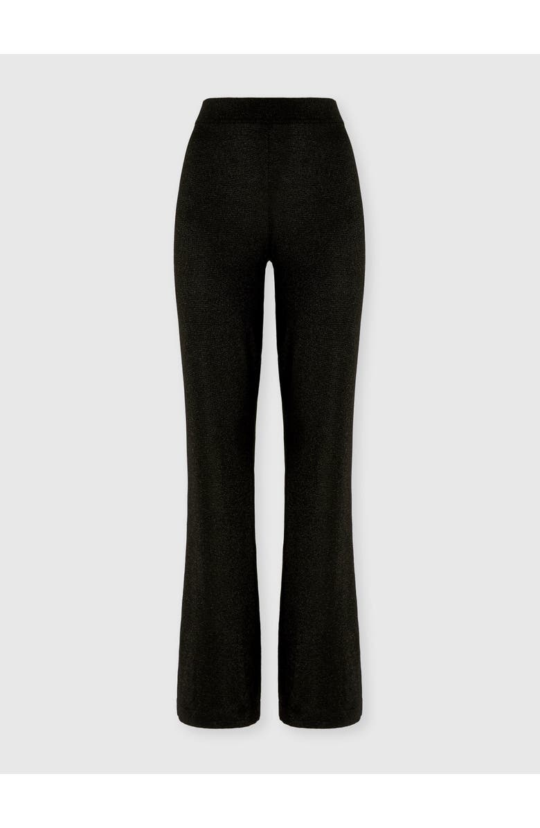 Missoni Straight Long Pants In Lamé, Main, color, Black