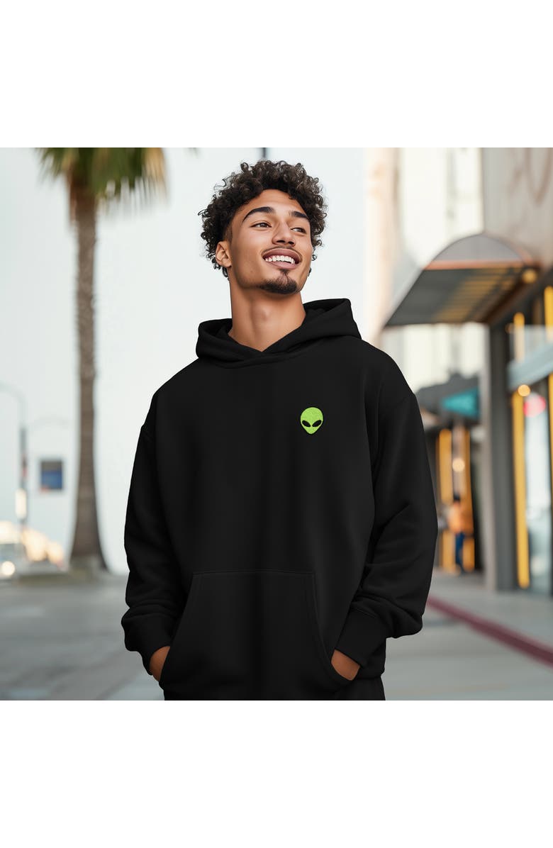 Dalix Alien Midweight Relaxed Hoodie, Alternate, color, Black