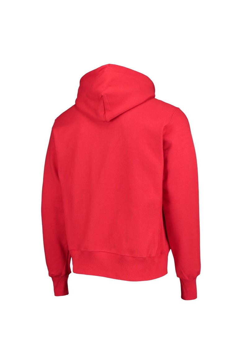 Men's Champion Scarlet Nebraska Huskers Vault Logo Reverse Weave Pullover Hoodie, Alternate, color, Scarlet