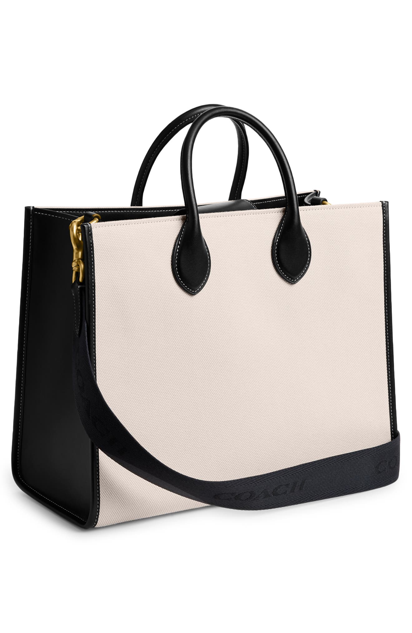 COACH Ace Canvas & Leather Tote, Alternate, color, 