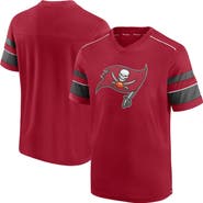 FANATICS Men's Fanatics Branded Red Tampa Bay Buccaneers Textured Hashmark V-Neck T-Shirt