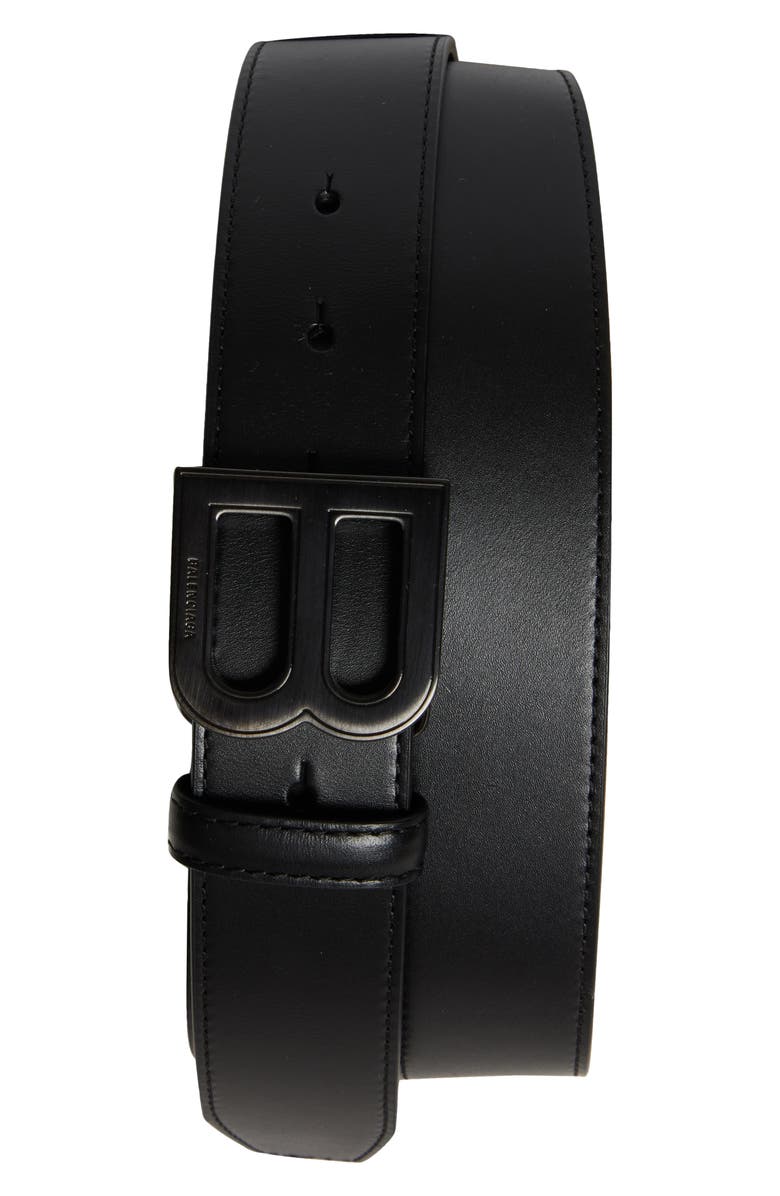 Balenciaga Hourglass Logo Buckle Belt, Main, color, 