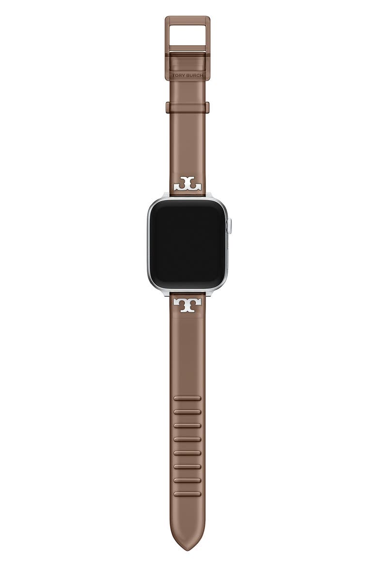 The Single T Jelly 16mm Apple Watch® Watchband, Alternate, color, BROWN