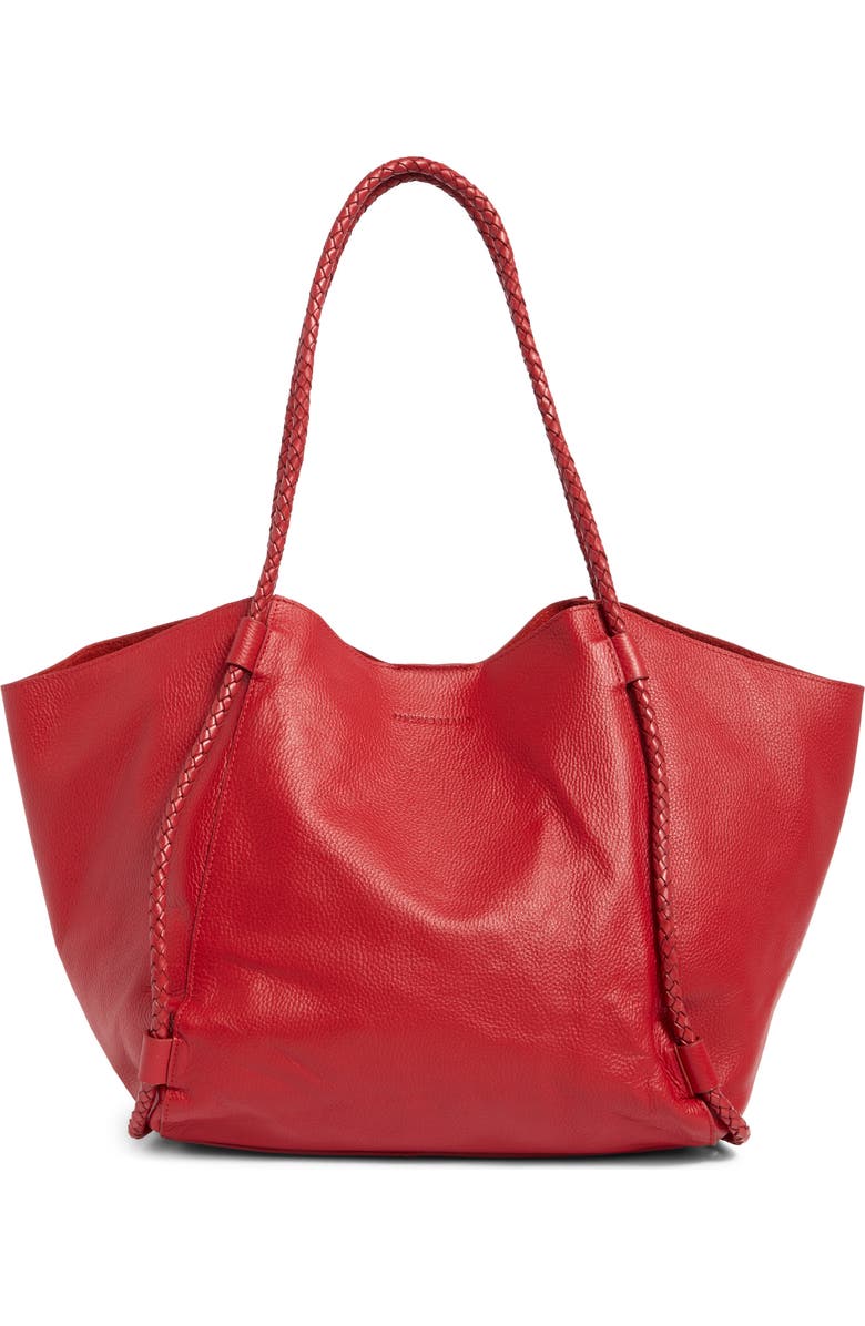 Lucky Brand Zila Leather Tote Bag, Main, color, Salsa