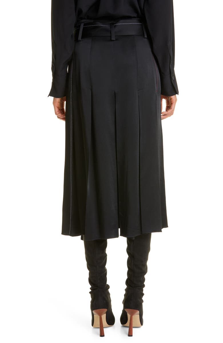 Victoria Beckham Crepe Back Satin Trench Skirt, Alternate, color,