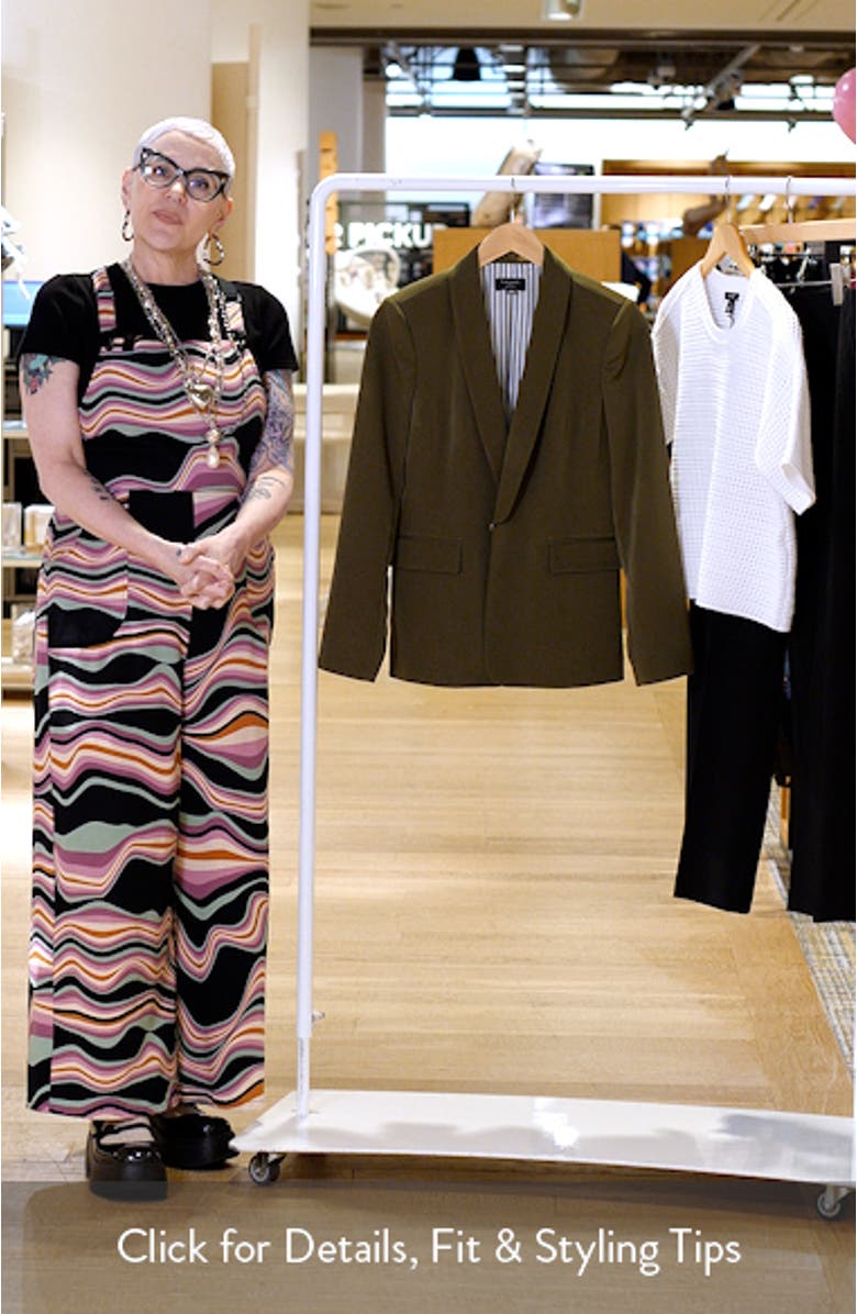 Brushed Woven One-Button Blazer, sales video thumbnail