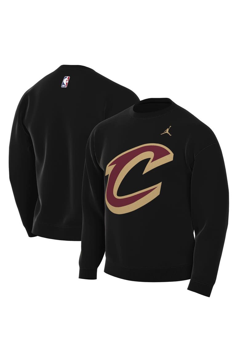 Men's Jordan Brand Black Cleveland Cavaliers Statement Edition Sweatshirt, Main, color, Black