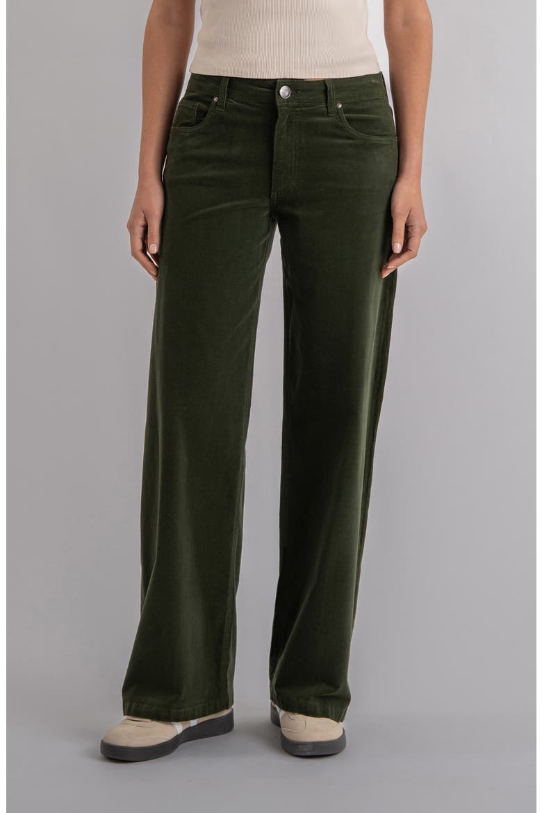 Jean Wide Leg Corduroy Pants, Main, color, LEAFY GREEN