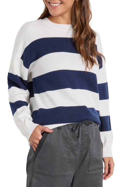 Splendid Livy Stripe Sweater In Blue