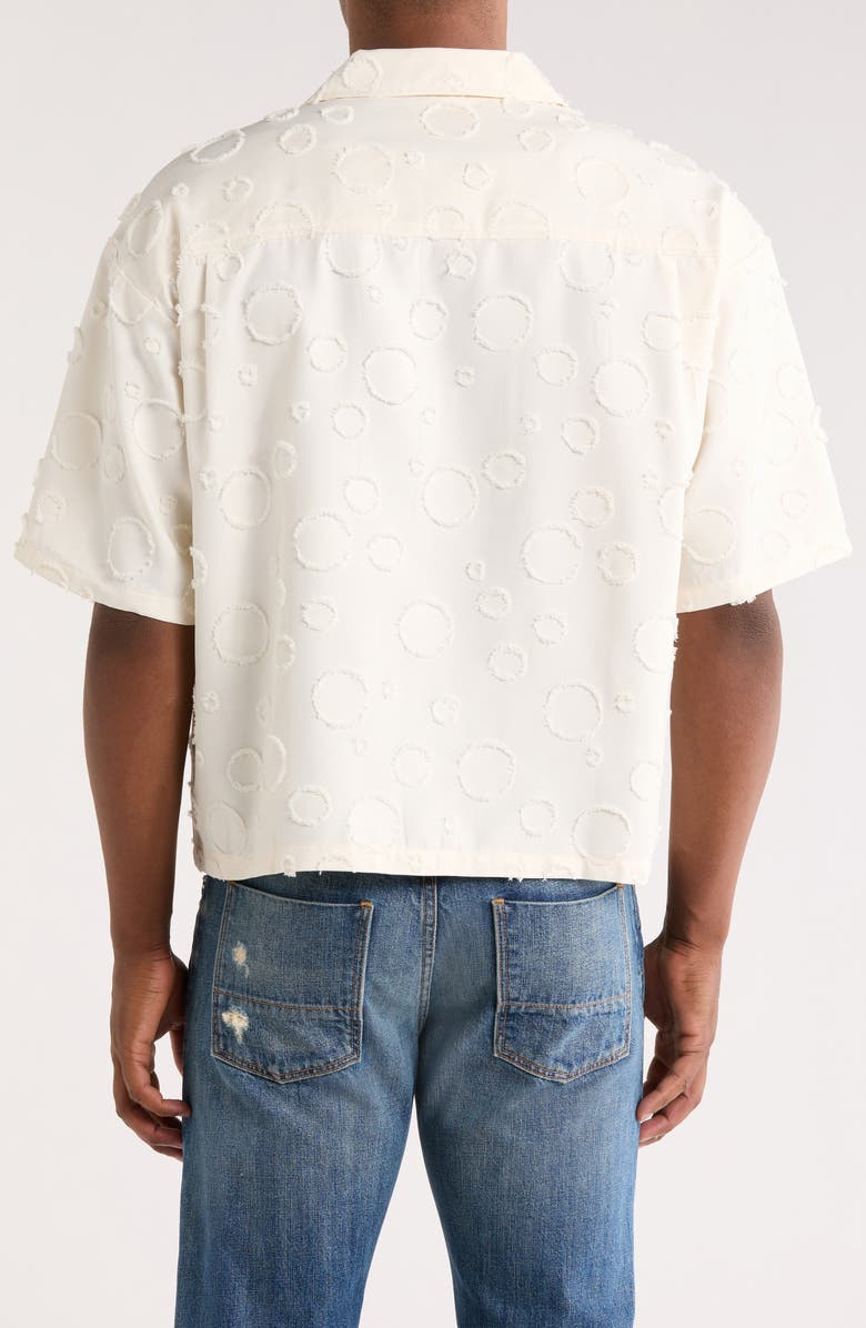 HONOR THE GIFT Textured Polka Dot Camp Shirt, Alternate, color, White